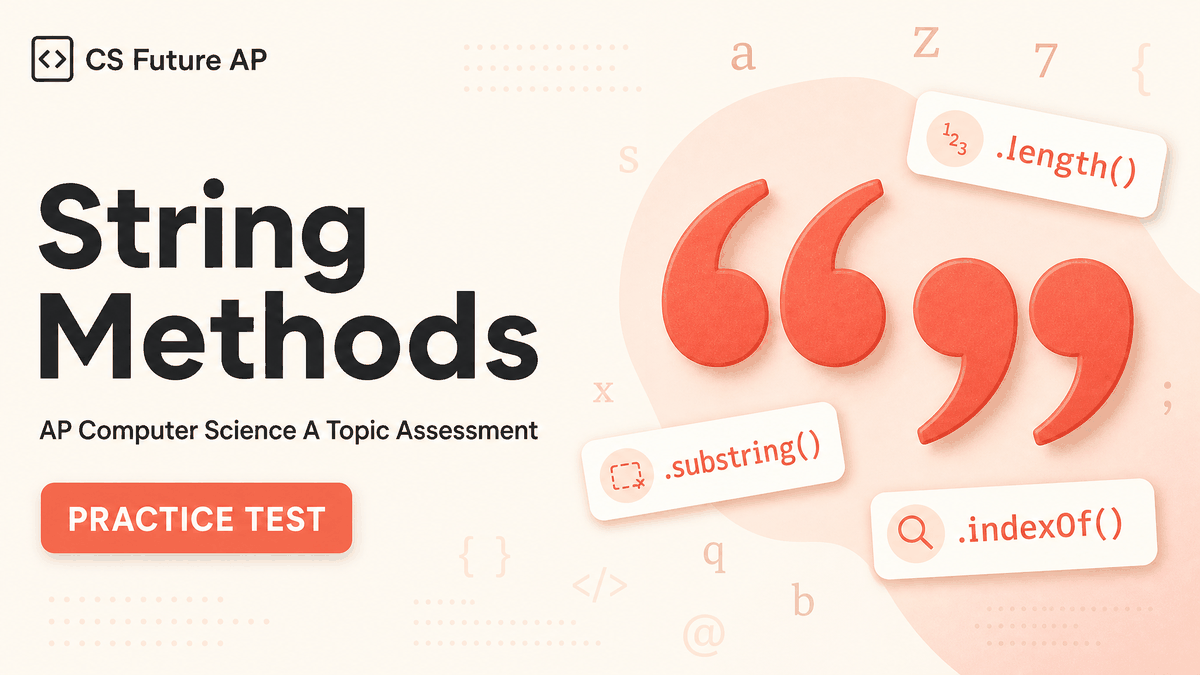 AP CSA Topic Practice: String Methods