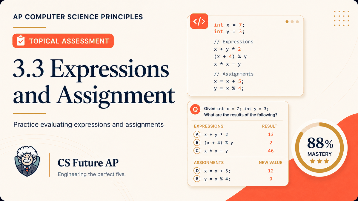AP CSP Big Idea 3 Topic 2: Assignment — Set 1