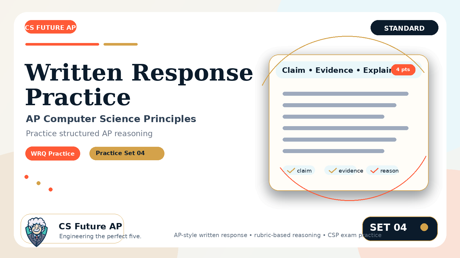 AP CSP Written Response Practice Set 04 — Standard