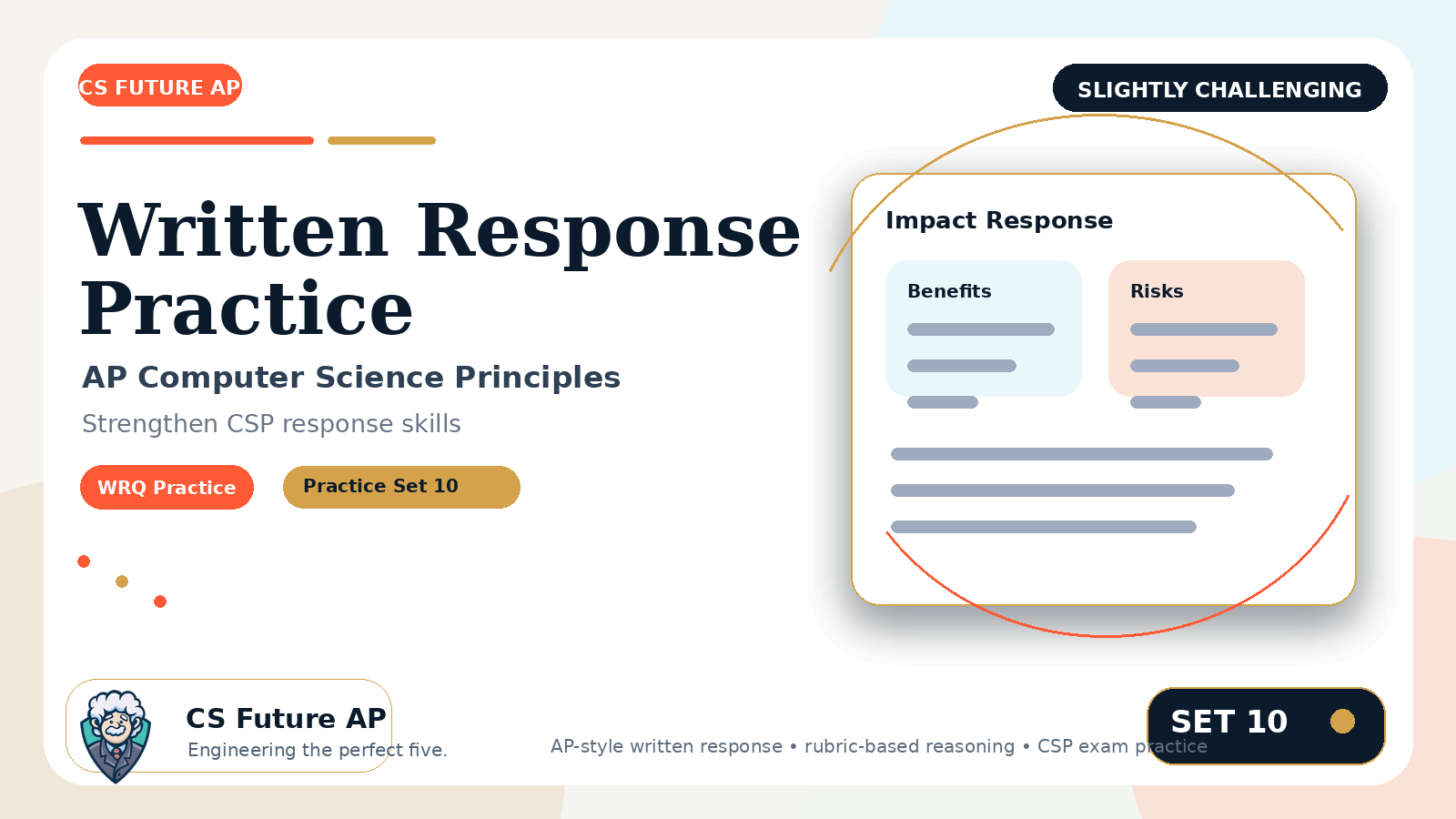 AP CSP Written Response Practice Set 10 — Slightly Challenging