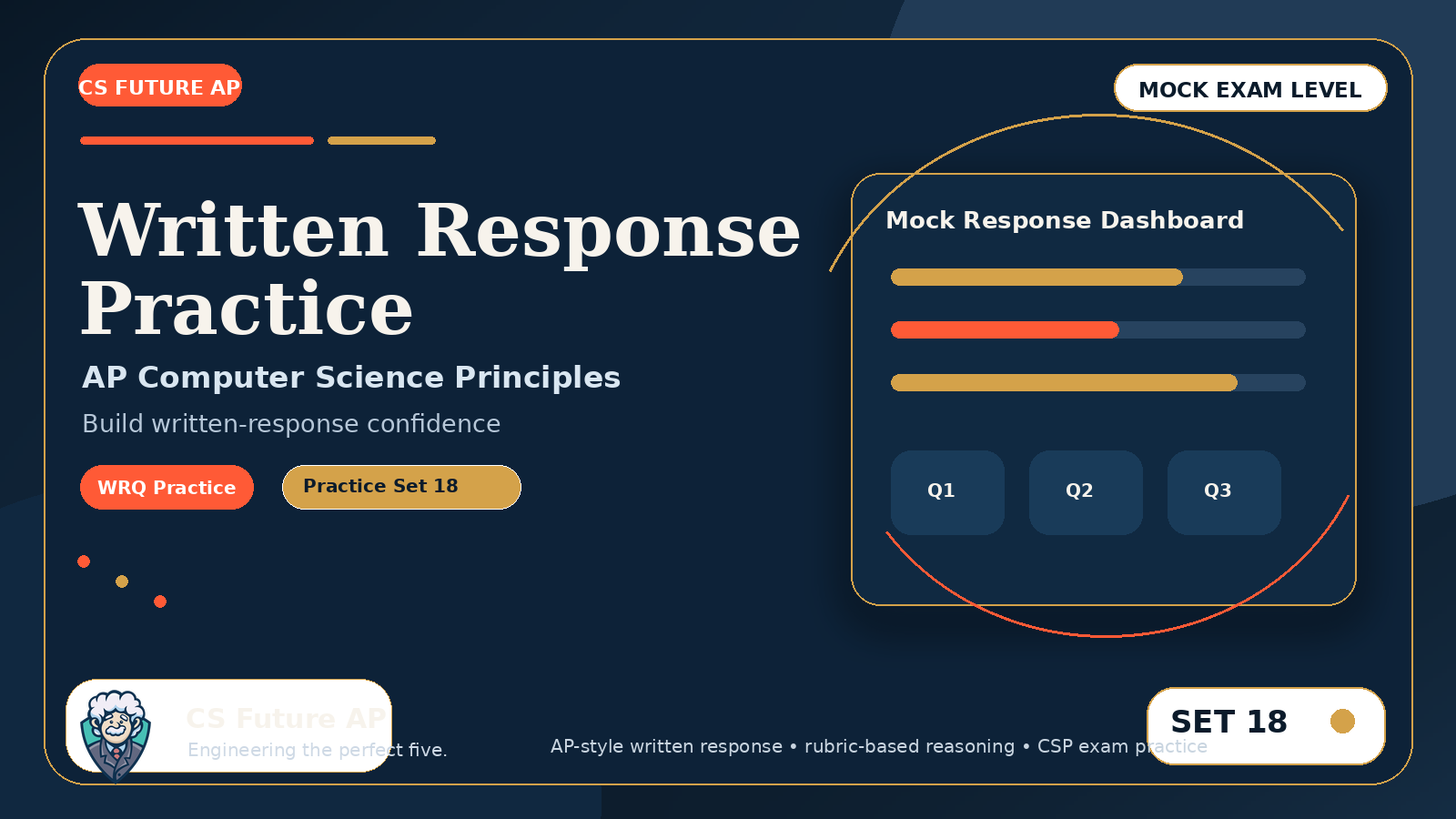 AP CSP Written Response Practice Set 18 — Mock Exam Level