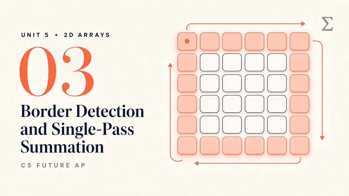 Border Detection and Single-Pass Summation