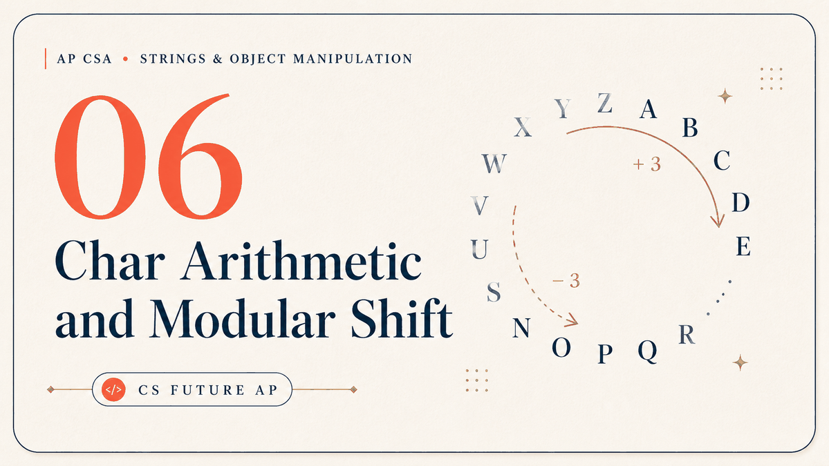 Char Arithmetic and Modular Shift