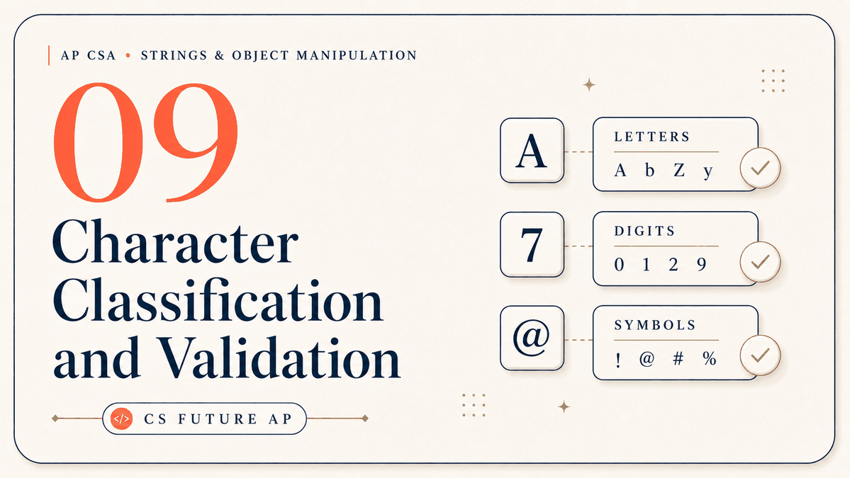 Character Classification and Validation