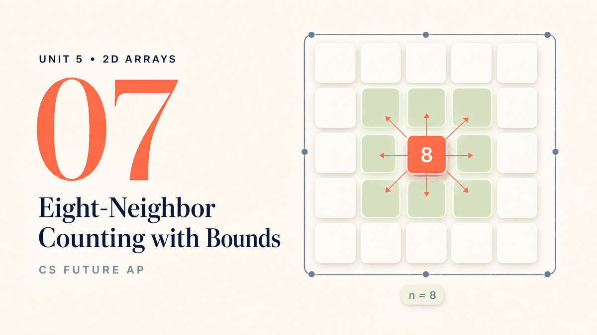 Eight-Neighbor Counting with Bounds