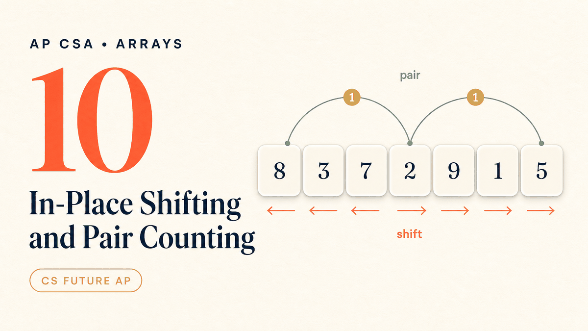 In-Place Shifting and Pair Counting