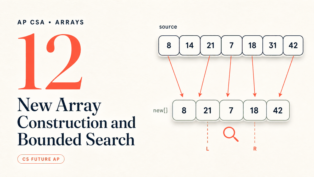 New Array Construction and Bounded Search