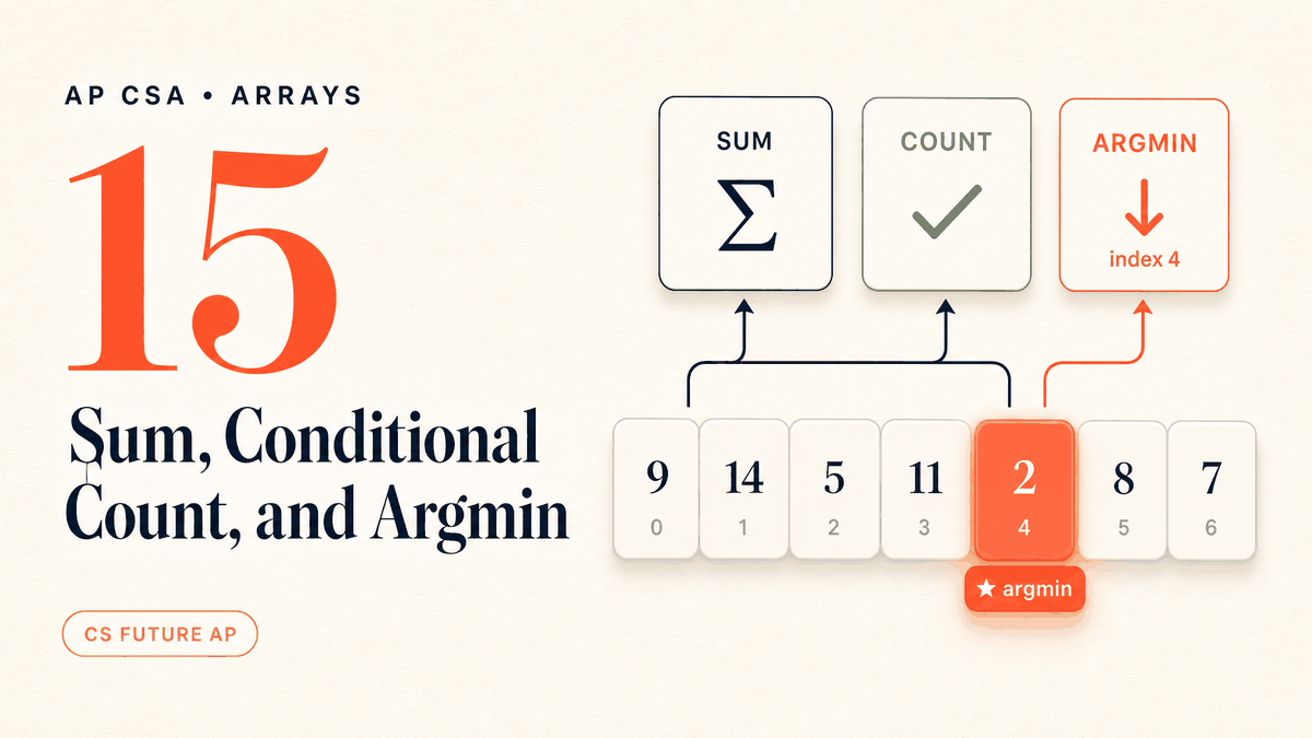 Sum, Conditional Count, and Argmin
