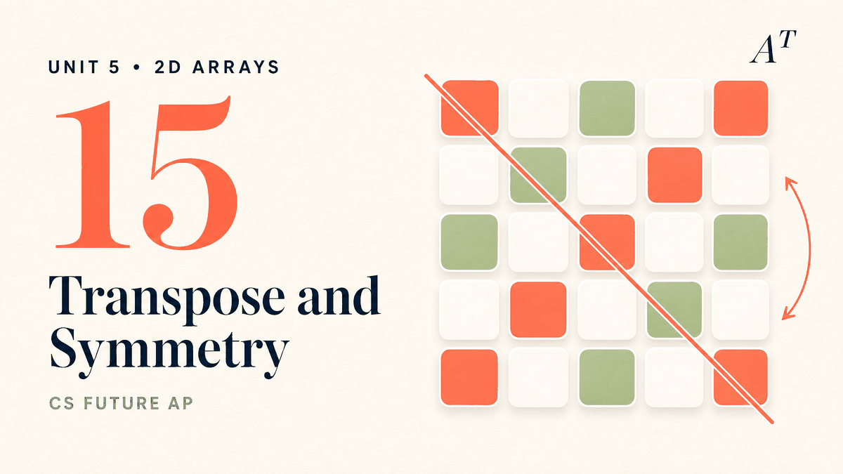 Transpose and Symmetry